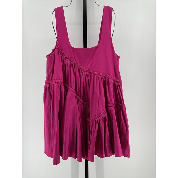 Aje 'Casabianca' Pink Cotton Braided Mini Dress Size 10 - Picture 3 of 5